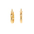 The 1 Inch Round Hoop Earrings, crafted from 14k gold-filled materials and designed to be lead and nickel free, are showcased vertically against a pristine white background.